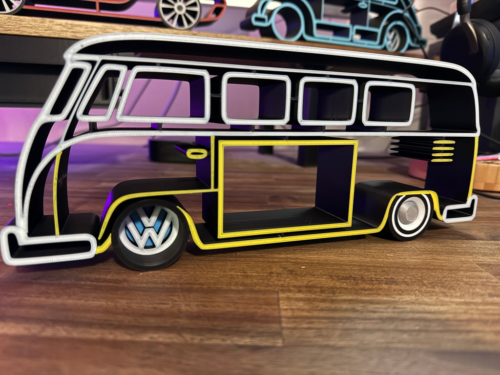 VW Kombi 1967 Inspired Silhouette Desk Decor